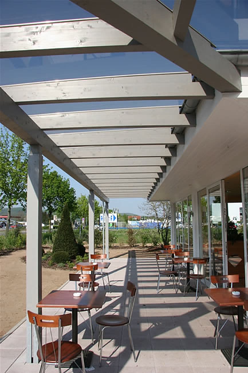 Gastronomiepavillon, weitere Ansicht