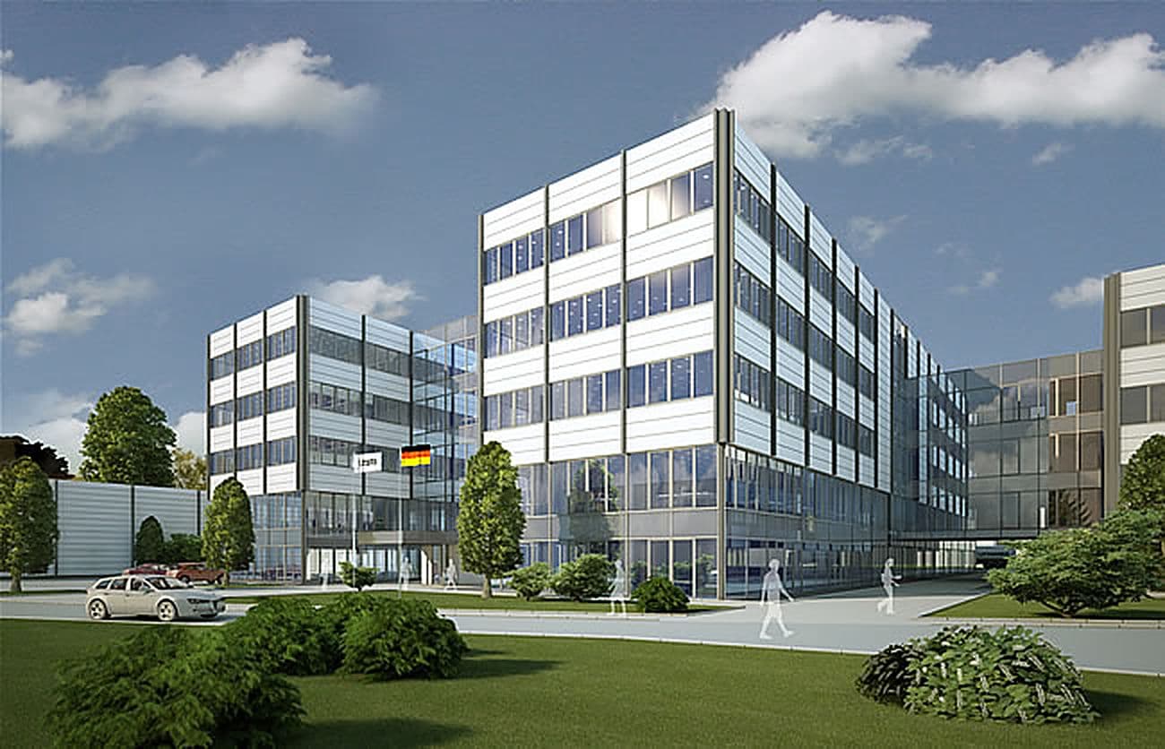 Neubau eines Produktionsgebäudes, weitere Ansicht