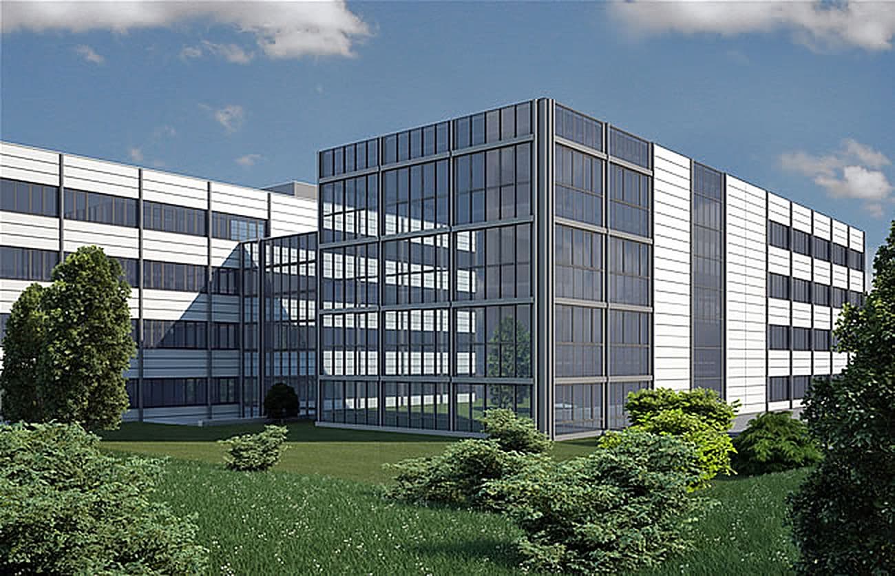 Neubau eines Bürogebäudes, weitere Ansicht
